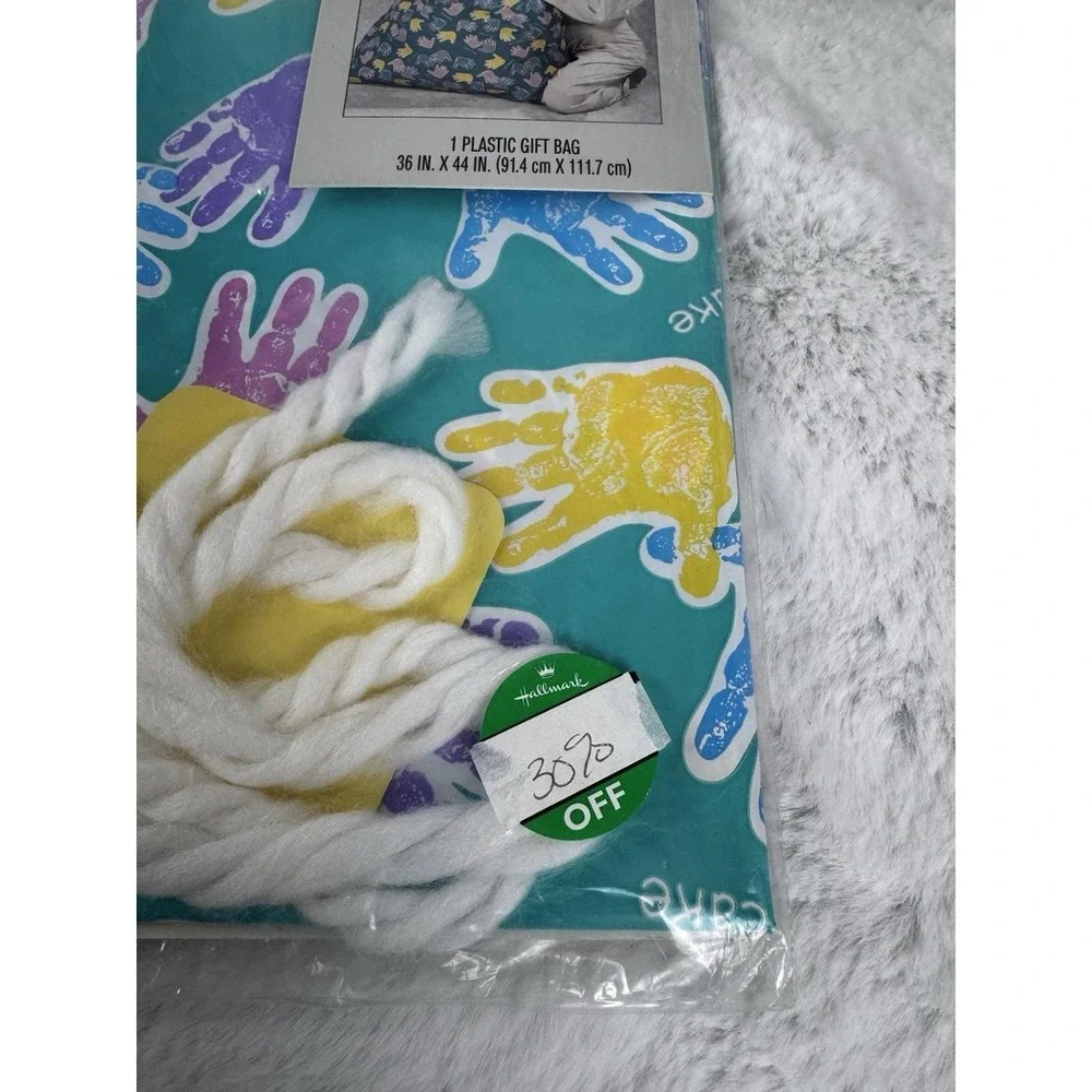 New Vintage 80s Hallmark Baby Shower Pat A Cake Jumb Gift Bag 36